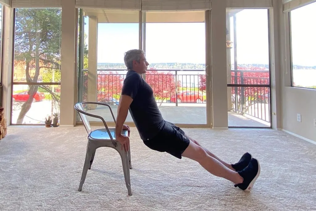 Grab A Chair For These 6 Challenging Strength Exercises 5 ChairDip1