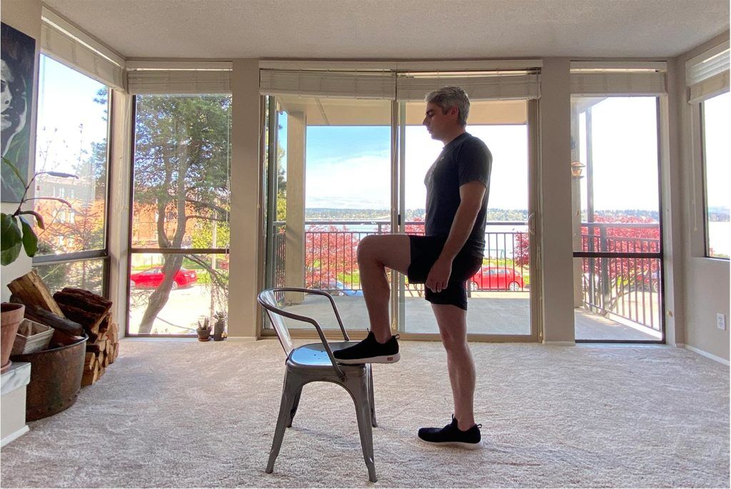 Grab A Chair For These 6 Challenging Strength Exercises 4 Stepup1