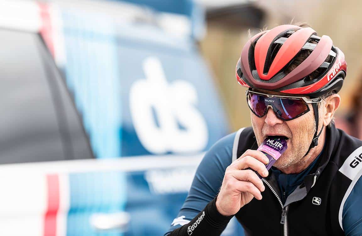 eating and drinking on the bike