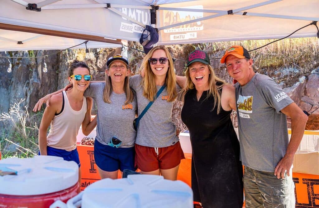 volunteers at ultramarathon race
