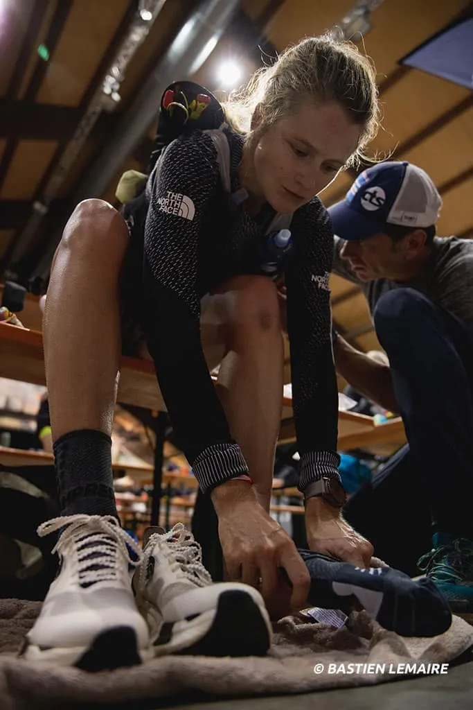 How CTS Coaches Prepare Athletes for UTMB 3 Katie Schide aid station UTMB