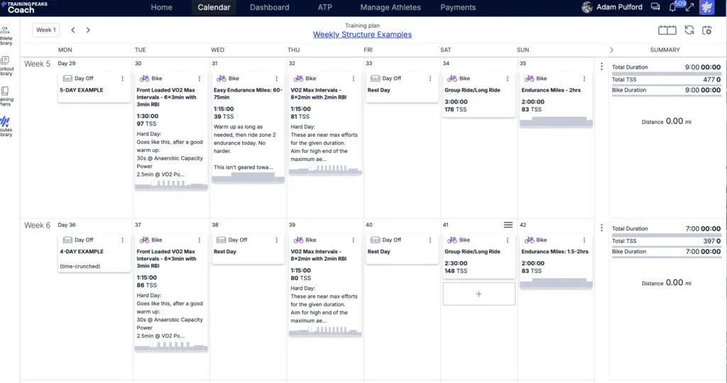 Time-Crunched? Here's the Training Week Framework That Works 2 weekly training plan 4 and 5 days per week