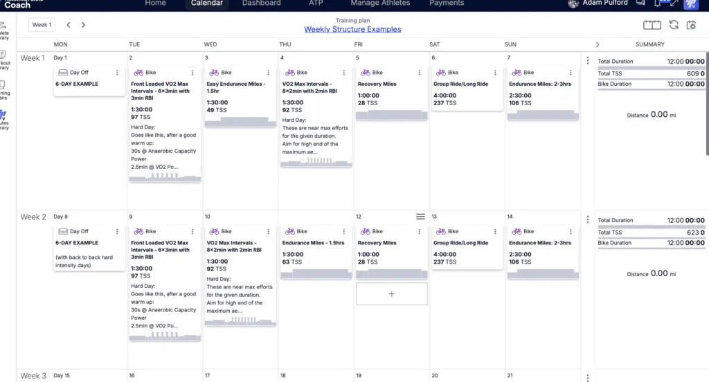 Time-Crunched? Here's the Training Week Framework That Works 3 weekly training plan 6 days per week