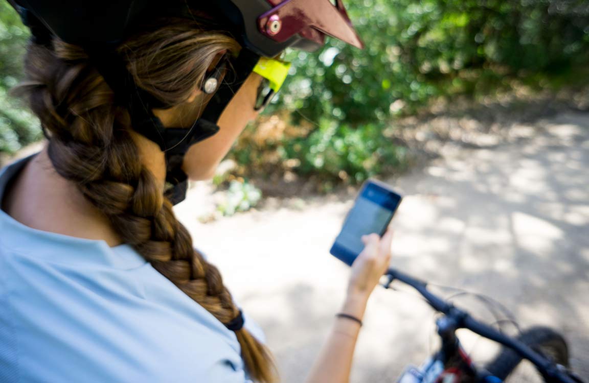 cyclist on social media