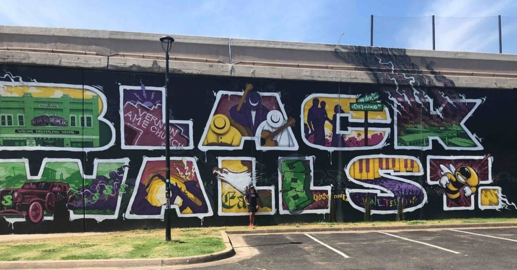 black wall street mural