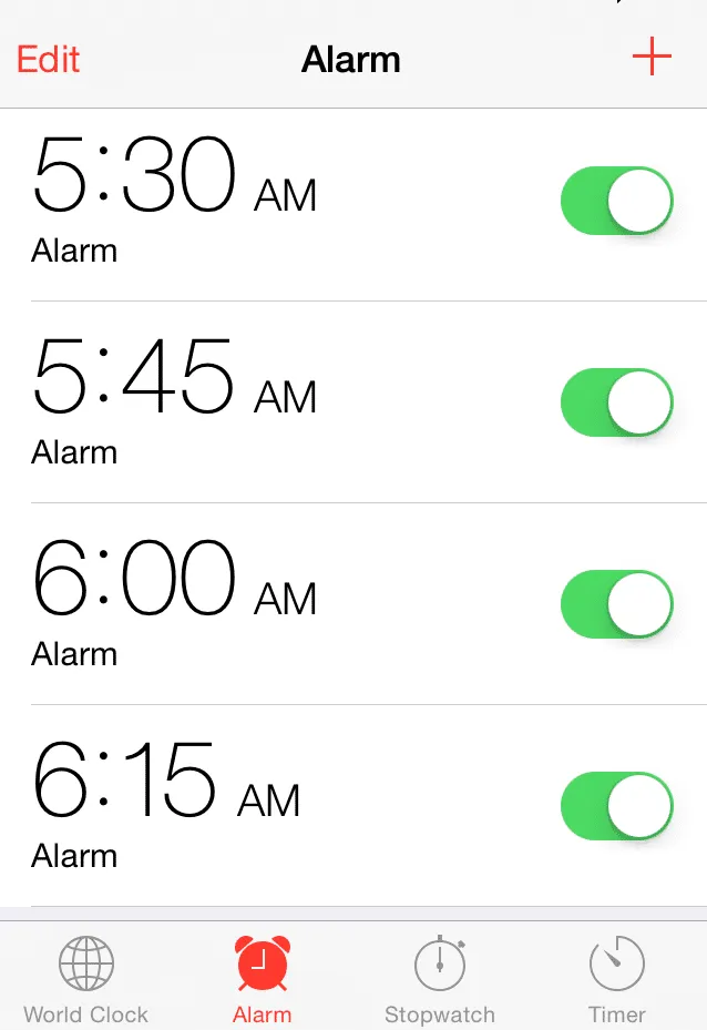 Multiple-Alarms