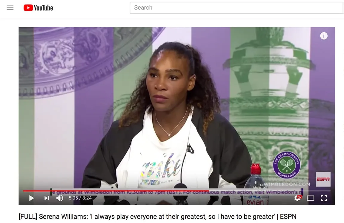 SerenaWilliamsYoutubeScreenshot