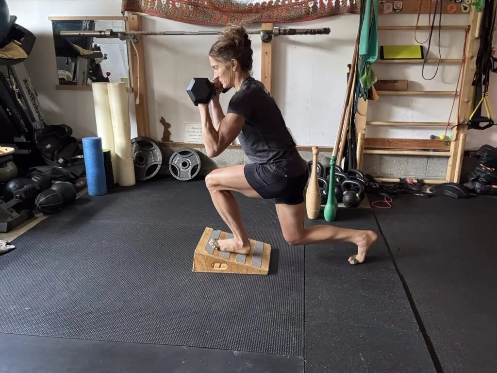 Isometric Strength Training: A Safe, Simple, and Effective Path to Better Running 11 Yielding Front Lunge w slant board 1 sized