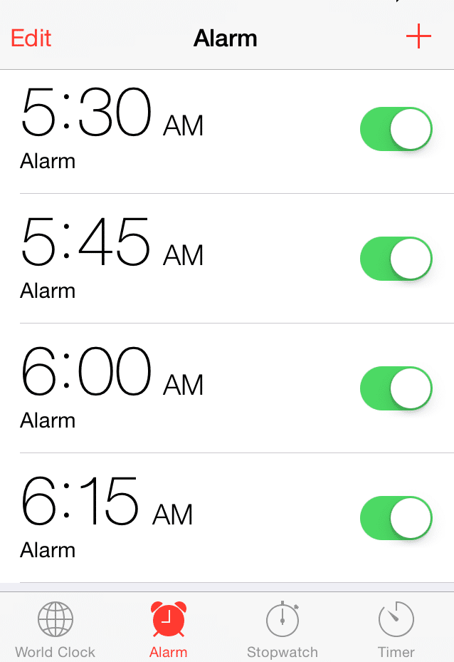 14 Easy Wake Up Tips For Early Morning Workouts 14 Multiple-Alarms