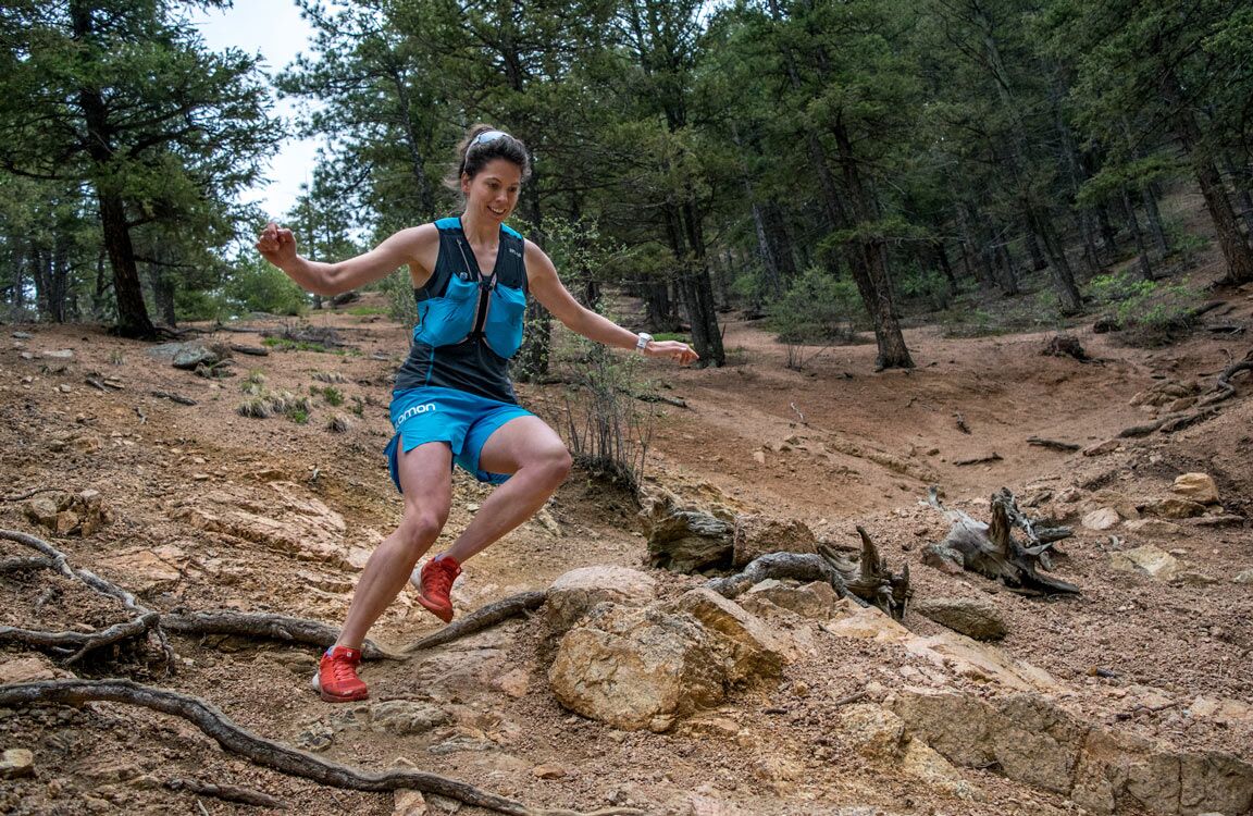 running downhill jump