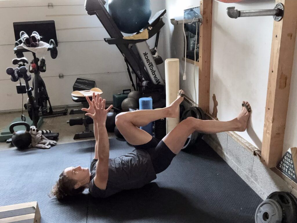 Isometric Strength Training: A Safe, Simple, and Effective Path to Better Running 7 Long lever calf hamstring ISO hold push drag 2 sized