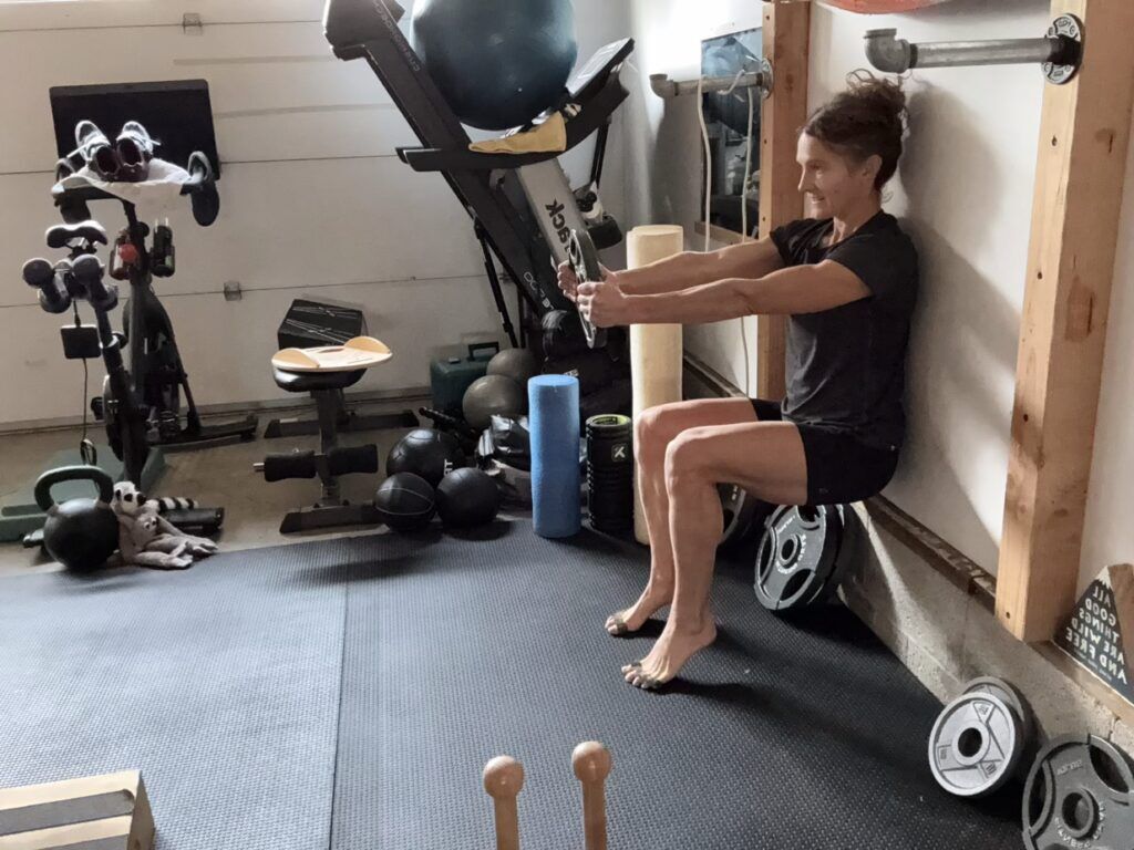 Isometric Strength Training: A Safe, Simple, and Effective Path to Better Running 3 Wall sit heels elevate plate hold 1 sized