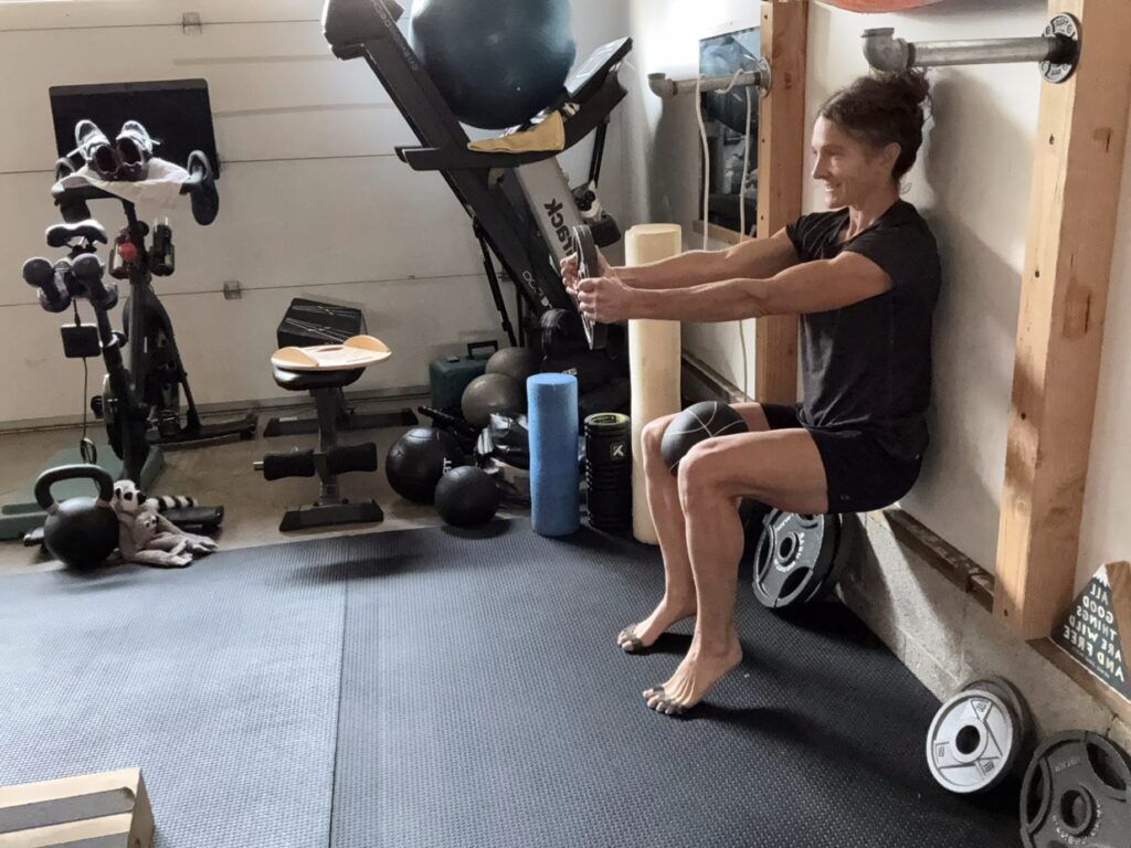 Isometric Strength Training: A Safe, Simple, and Effective Path to Better Running 5 Wall sit heels elevated ball squeeze plate hold ISO sized