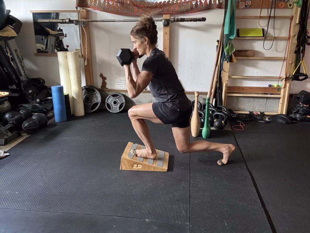 Isometric Strength Training: A Safe, Simple, and Effective Path to Better Running 11 Yielding Front Lunge w slant board 1 sized