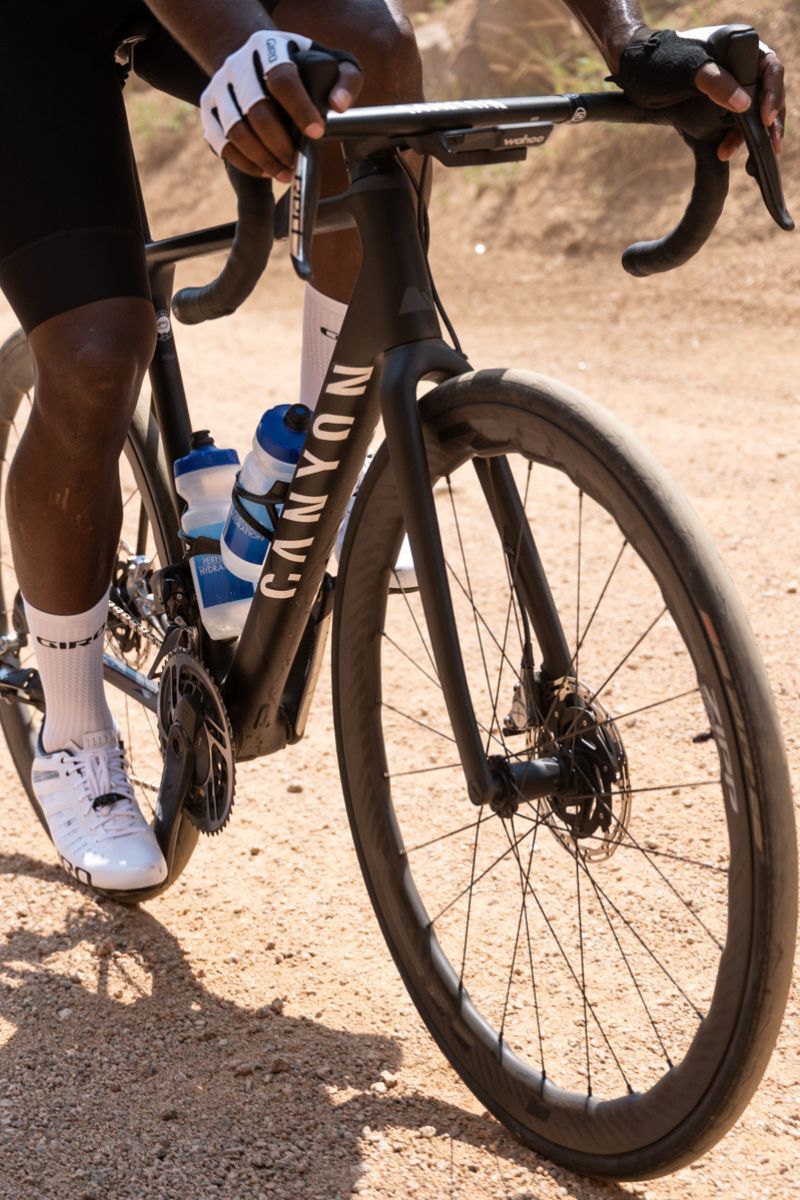Canyon bike on gravel