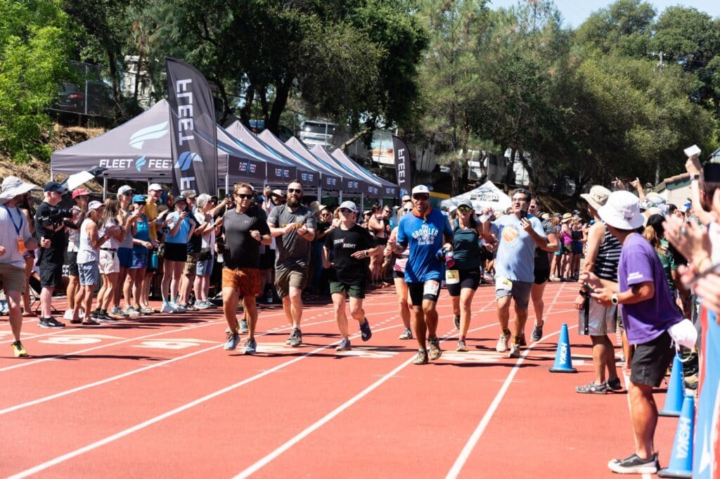 Finishing Western States on Placer High School track