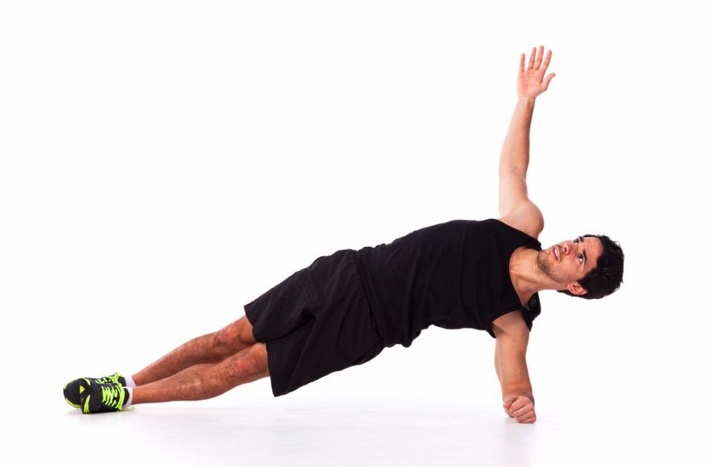 Cycling + Strength: Chris Carmichael's 90-Minute Full Body Workout 2 side plank with rotation