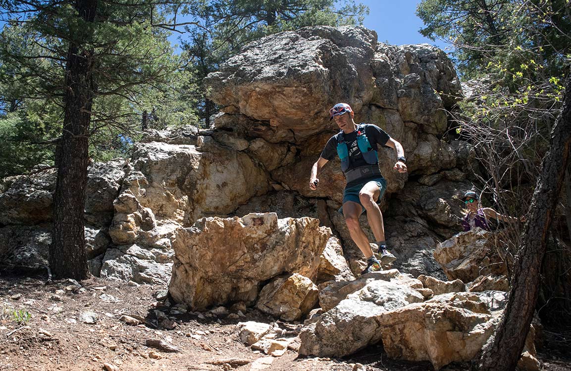 Training for ‘Last Person Standing’ Running Events and ‘Fastest Known Time’ Attempts 11 koop running down rocks