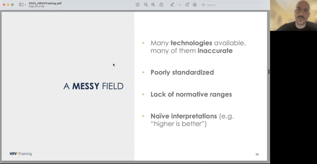 Practical Heart Rate Variability Recommendations for Ultrarunners 3 altini HRVpresentationslide