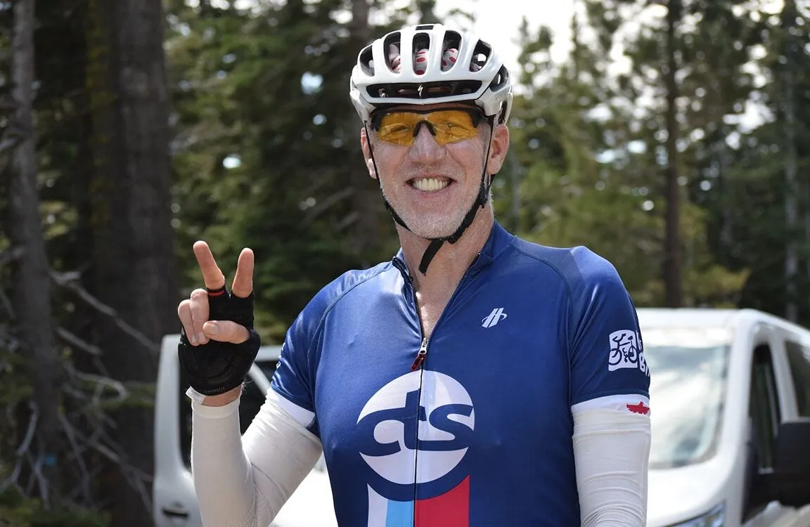 Bill Walton during a cycling trip with CTS