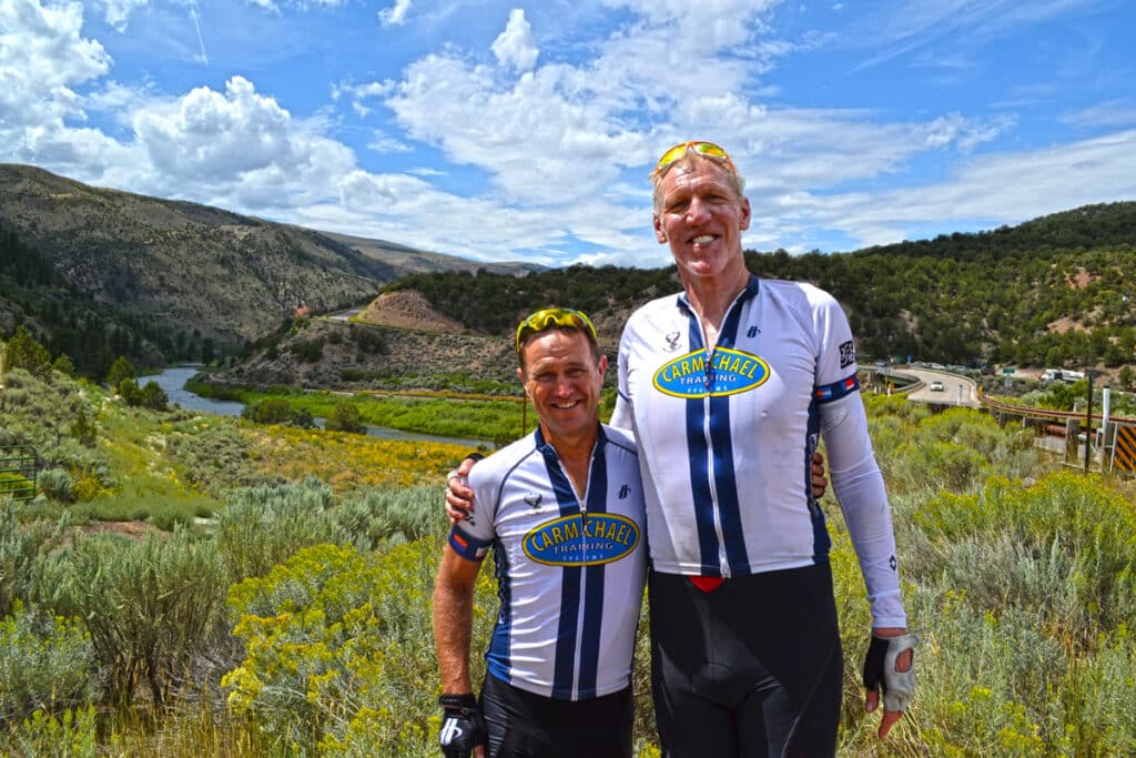 Bill Walton's Lessons on Joy and Bike Riding 3 Bill Walton and Chris Carmichael during 2013 USA Pro Challenge