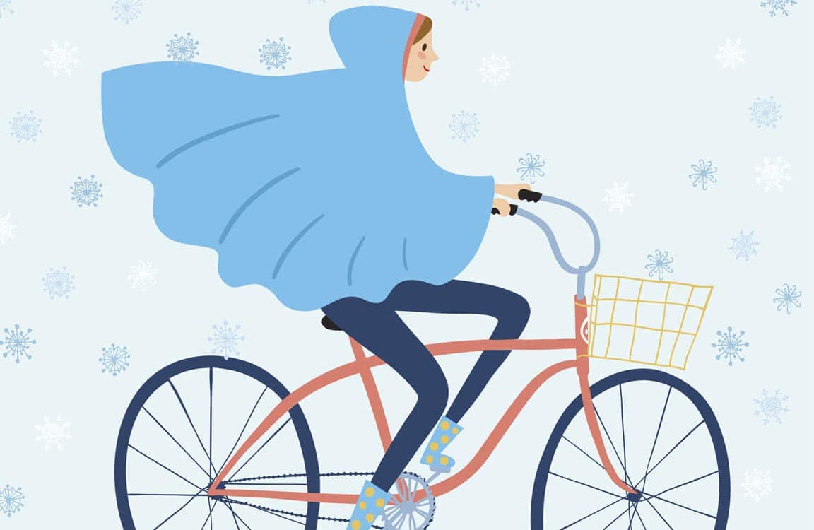 bicycle winter graphic