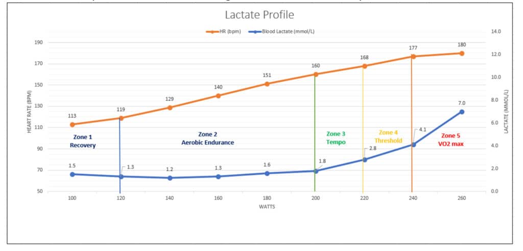 lactate response and training zones