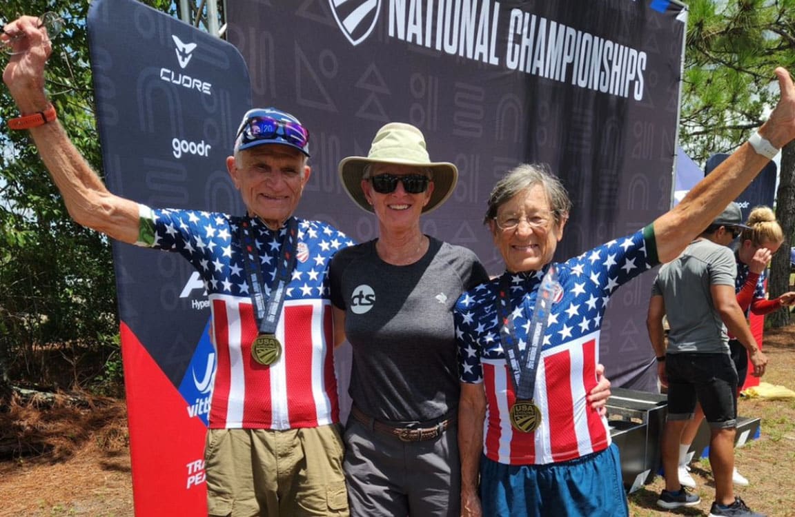 Fred Schmid, Tracey Drews, and Camilla Buchanan 2024 Masters National Championships