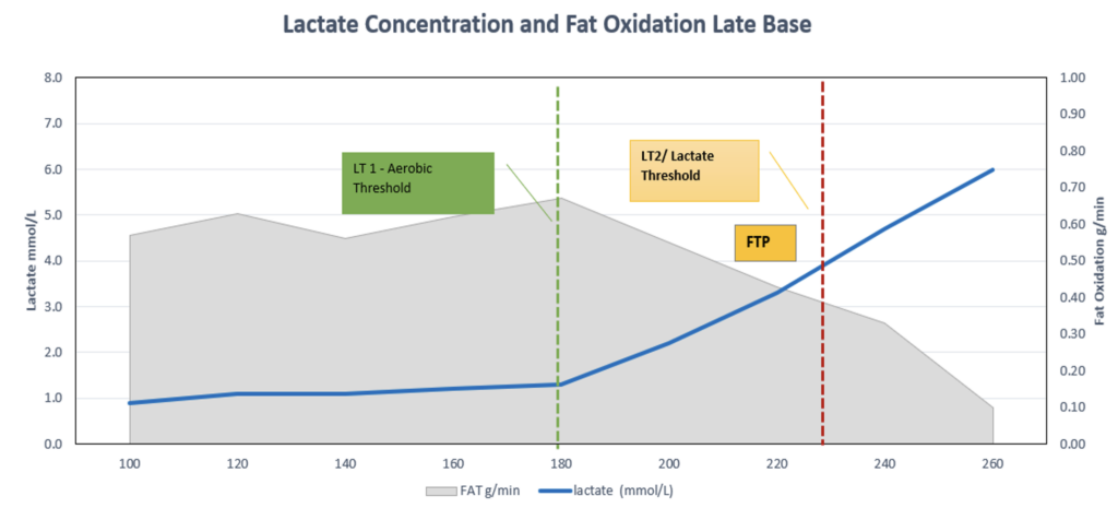 blood lactate and fat oxidation late base