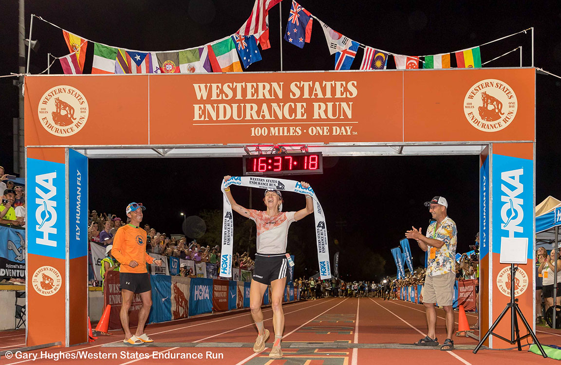 Abby Hall winning Western States Endurance Run 2025