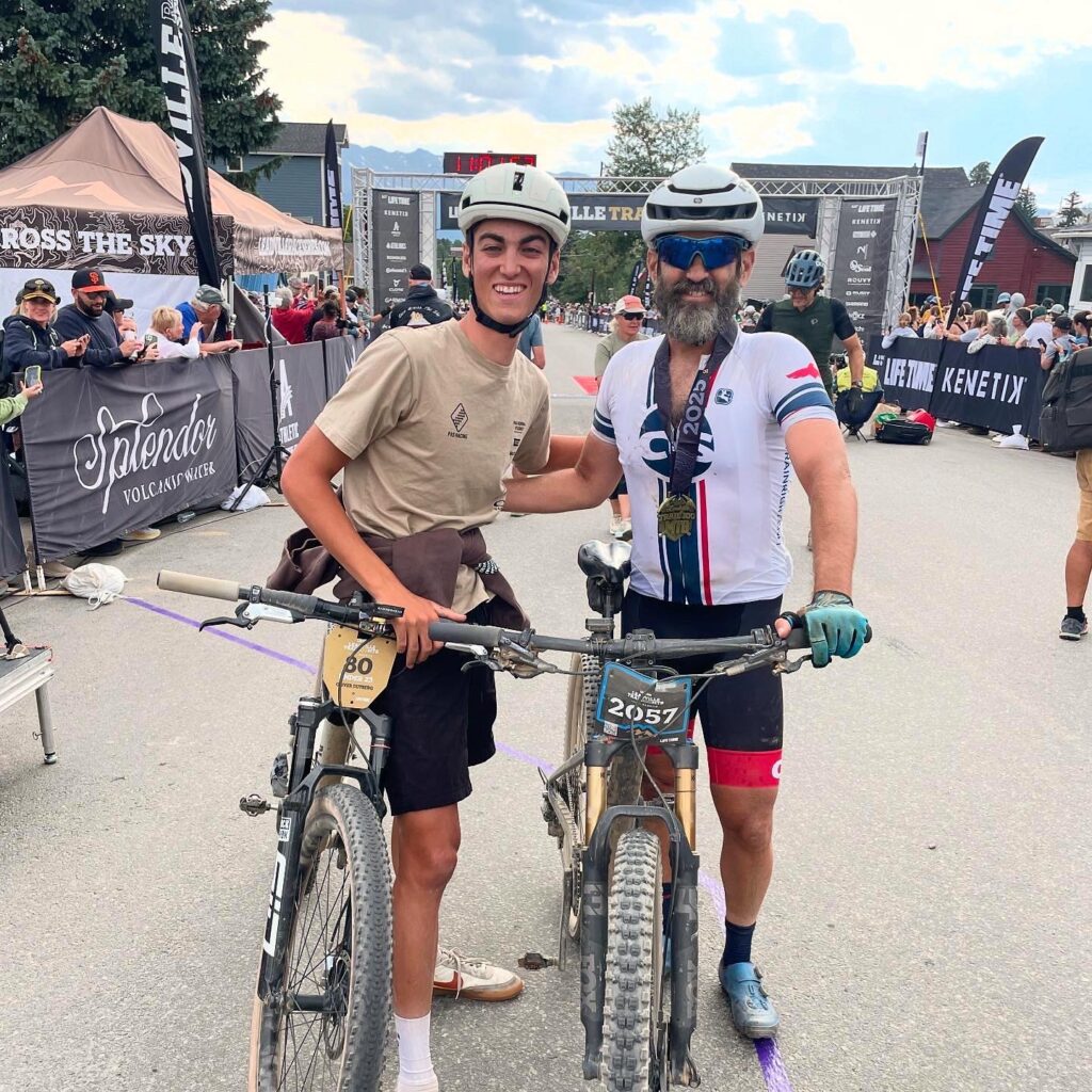 Jim Rutberg Oliver Rutberg Leadville 100 finish line 2025